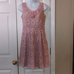 Ronni Nicole light mauve  embellished sleeveless dress Sz 6P